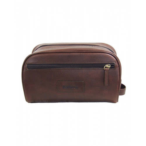 Barbour Leather Washbag