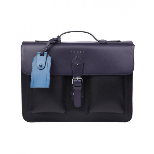 Ted Baker Mens Harlemm Colour Block Leather Document Bag